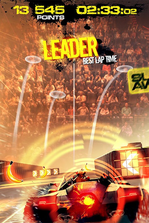 Skemmi Games - Fast-paced racing crowd game set in desert cityscape, fostering excitement and competition.